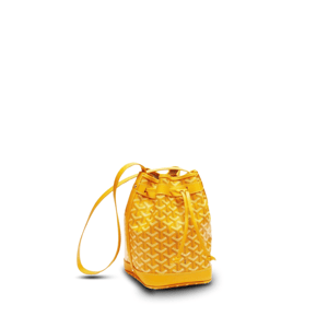 Goyard Petit Flot Bucket Bag 22 Cm Yellow Goyardine Canvas And Lambskin Trim