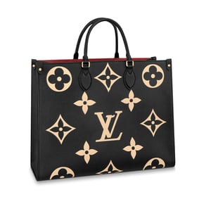 Louis Vuitton Onthego MM Bicolor Monogram 'Black Beige' M45495 35cm