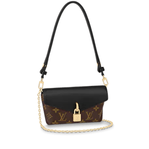 Louis Vuitton Monogram Padlock On Strap 19Cm Black