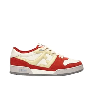 Fendi Match Suede Low Tops White And Red 7E1493Ai1Nf1H1D