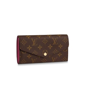 Louis Vuitton Monogram Cavas Sarah Wallet Fuchsia