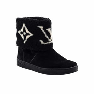 Louis Vuitton Snowdrop Flat Ankle Boot Black 1Aachv