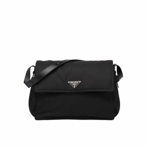 Prada Re Nylon Large Padded Shoulder Bag Black 38Cm