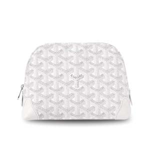 Goyard Vendôme Cosmetic Pouch 17cm White Goyardine Canvas And Calfskin Trim