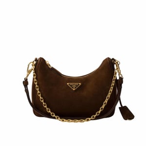 Prada Re Edition Suede Mini Bag Cocoa Brown 22Cm