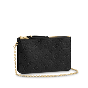 Louis Vuitton Double Zip Pochette 20Cm Black