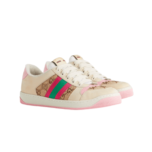 Gucci Women'S Screener Sneaker With Crystals Pink ?677423 9Sfr0 2587