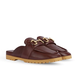 Gucci Women's Mule With Horsebit Brown