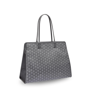 Goyard Hardy Pm Bag 40 Cm Gray Goyardine Canvas And Taurillon Leather Trim