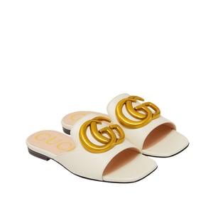 Gucci Princetown Gg Slippers Leather White