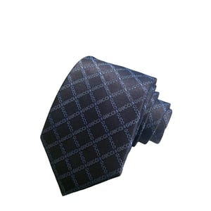 Gucci Pattern Navy Blue Canvas Tie For Men