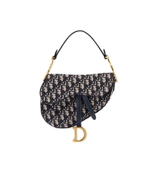 Dior Saddle Bag Blue Oblique Jacquard