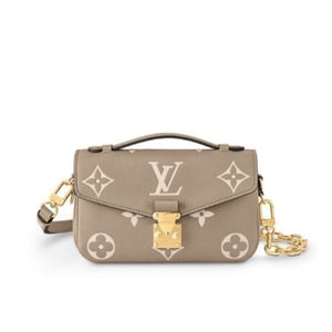 Louis Vuitton Pochette M Tis East West Bag Gray Cream 21Cm