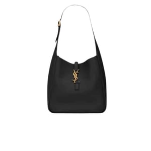 Saint Laurent Le 5 A 7 Soft Small Hobo Bag In Smooth Leather Black