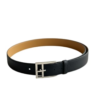 Hermes Wrinkled Leather Strap 35mm Belt For Men