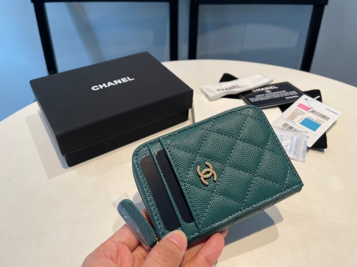 Chanel Zipped Coin Purse 11 Ocean Grained Calfskin – dealsyity.com