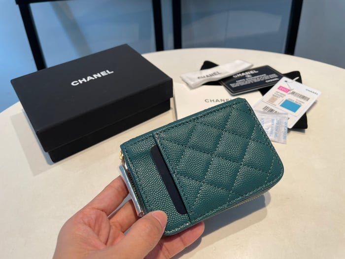 Chanel Zipped Coin Purse 11 Ocean Grained Calfskin – dealsyity.com